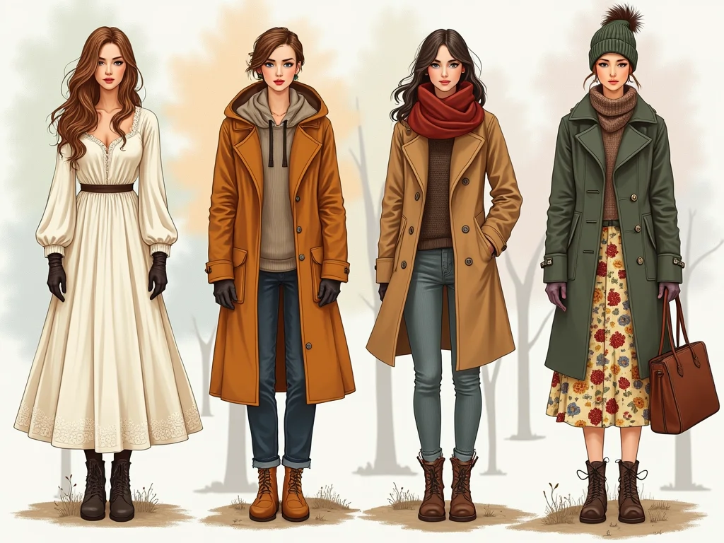 Occasion and Seasonal Dressing A seasonal fashion lookbook featuring outfits suitable for different occasions throughout the year.