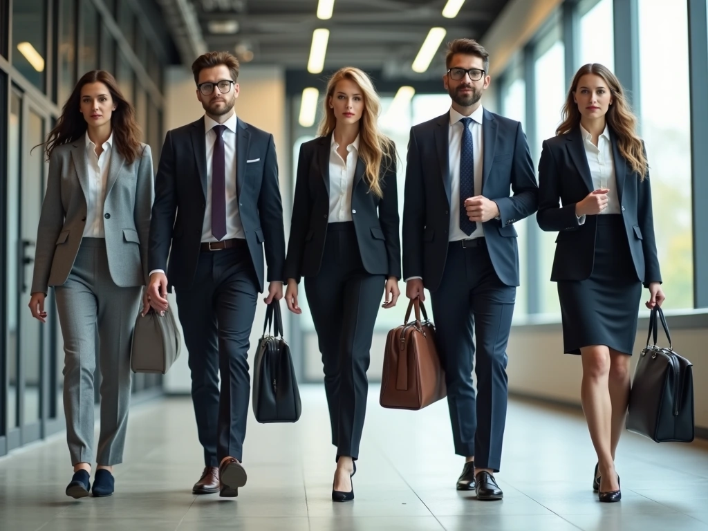 Workwear and Professional Style Highlight tailored suits for both men and women