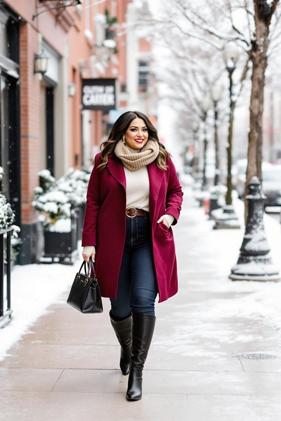 chubby winter outfit selection