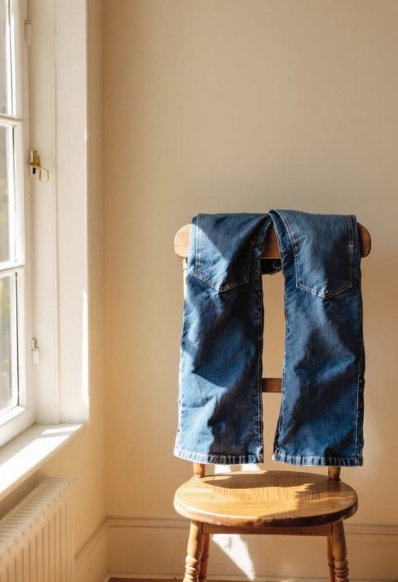 classic blue straight leg jeans