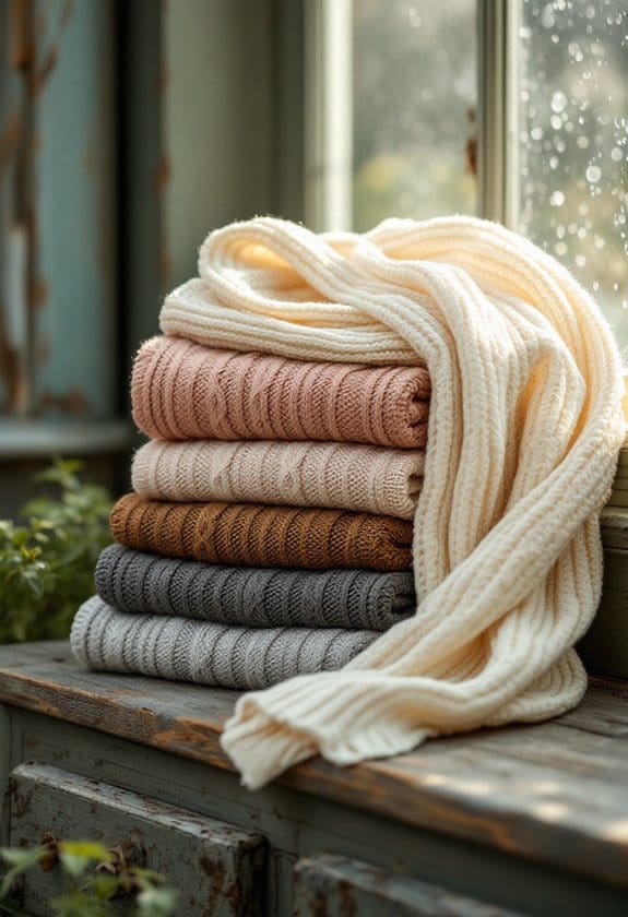 cozy breathable knit layering