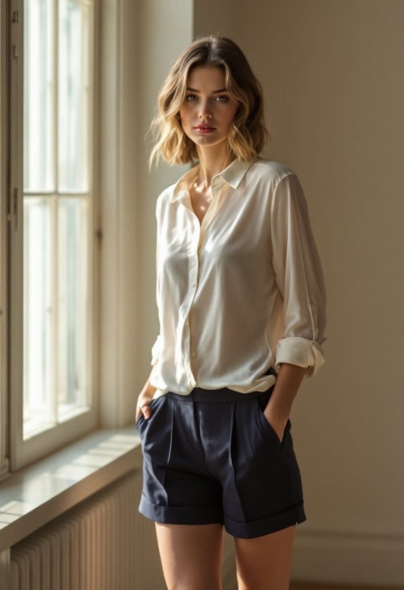 elegant silk outfit combination