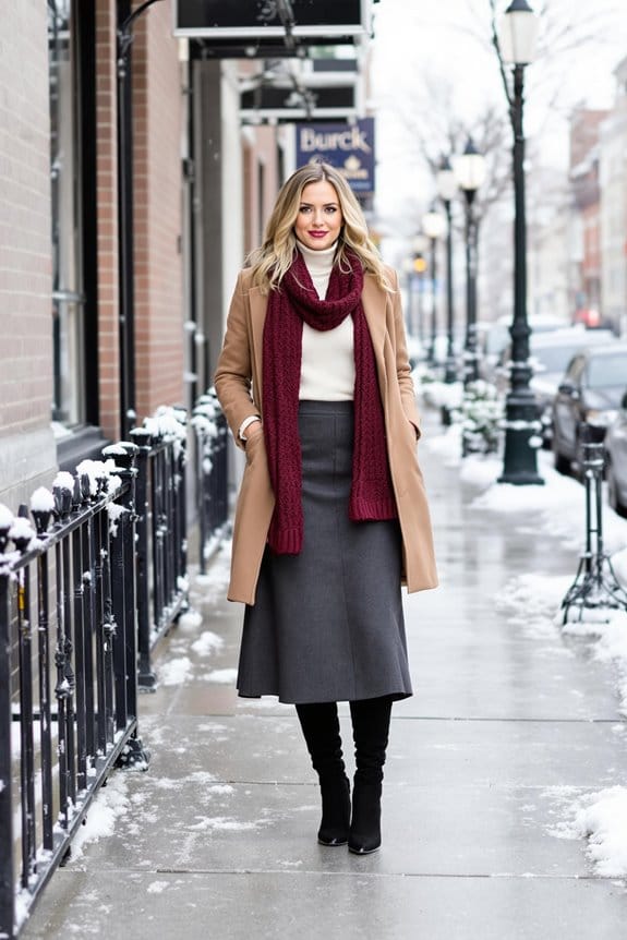 midi skirt winter outfit considerations