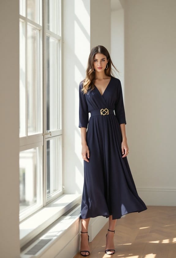 stylish midi dress belt