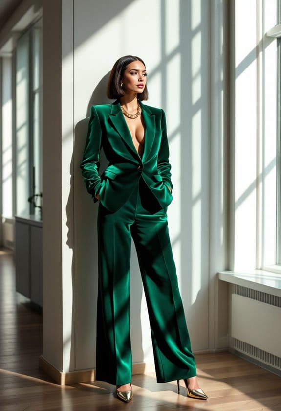 vibrant colored tailored outfit