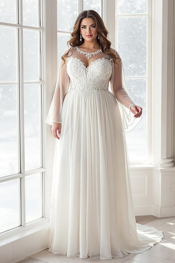winter white plus size dresses